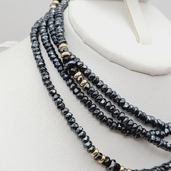 David Yurman Osetra Tweejoux Necklace with Hematine, Black Onyx and 18K Gold - Picture 11 of 15
